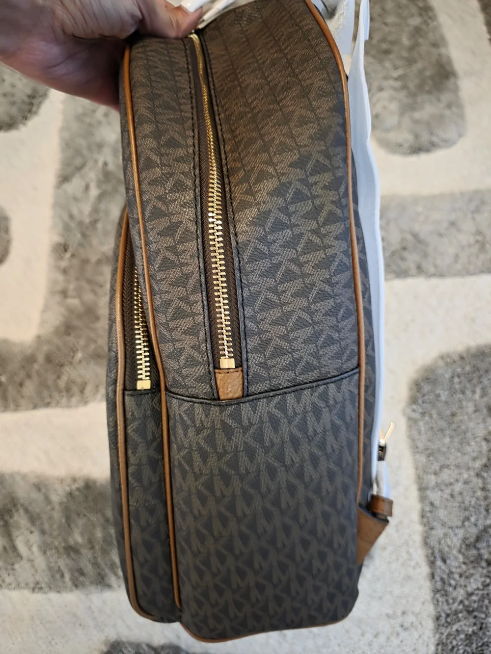 Michael Kors Brown Signature Backpack with Wallet - NWT